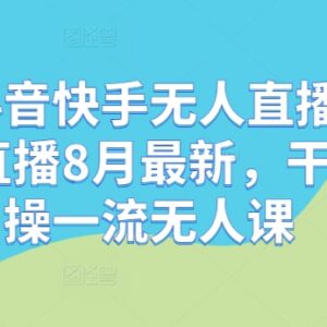2024年8月抖音快手无人直播实操课 钉钉陪跑干货合集-雨叶虚拟资源网