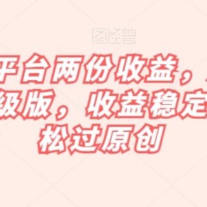 AI掘金升级版项目实操教程 单平台拿双份稳定收益轻松过原创-雨叶虚拟资源网