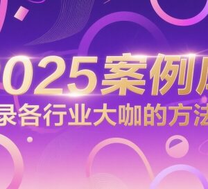 2025各行业大咖实战案例库 收录多赛道可落地运营方法论-雨叶虚拟资源网