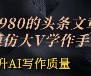 如何通过AI投喂训练模仿大V写作 提升头条文章创作质量-雨叶虚拟资源网