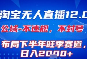 2025合规淘宝无人直播实操玩法 零成本布局旺季赛道增收攻略-雨叶虚拟资源网