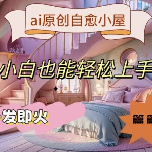AI原创治愈小屋视频制作教程 小白易上手可获流量及带货收益-雨叶虚拟资源网