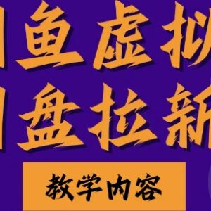 闲鱼虚拟类目搭配网盘拉新实操教程 打造长期稳定被动收入-雨叶虚拟资源网