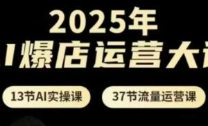 2025年AI爆店运营全体系课程 含13节AI实操37节流量运营课-雨叶虚拟资源网