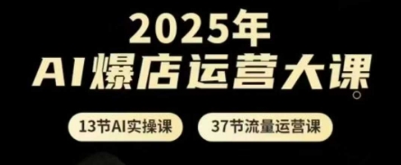2025年AI爆店运营全体系课程 含13节AI实操37节流量运营课