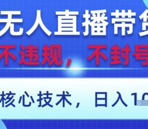 2025淘宝无人直播带货实操教程 合规低门槛开播即可获收益-雨叶虚拟资源网
