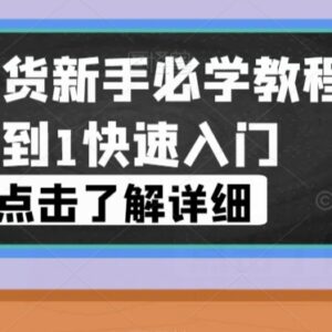 视频号带货零基础入门教程 从0到1全流程实操玩法教学-雨叶虚拟资源网