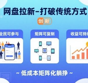 2025网盘拉新矩阵玩法拆解 低门槛可复制全民可参与收益稳定-雨叶虚拟资源网