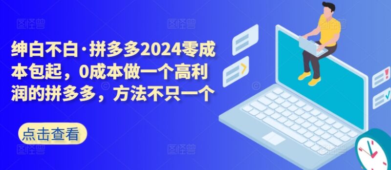 2024拼多多零成本起店攻略 无付费也可做高利润高客单店铺