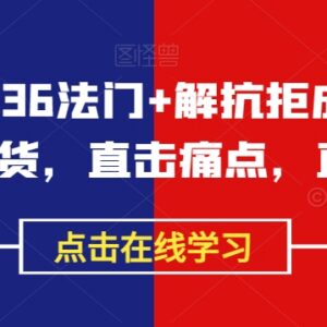 36个成交核心技巧+21招客户抗拒解法 销售成单实用干货-雨叶虚拟资源网