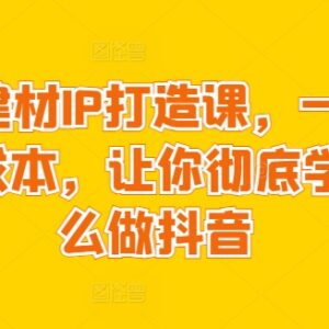 装修建材行业抖音IP打造实操课 零基础学会账号运营全流程-雨叶虚拟资源网