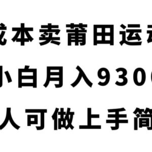 零成本莆田运动鞋售卖项目拆解 小白易上手可实现月入近九千-雨叶虚拟资源网