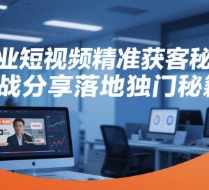 企业短视频矩阵精准获客实操教程 从搭建到落地全流程指南-雨叶虚拟资源网