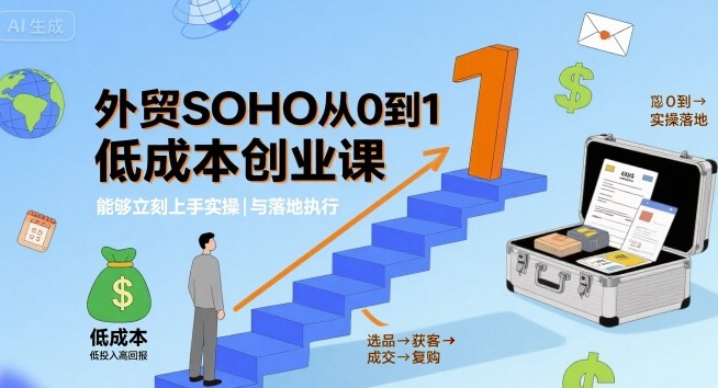 外贸SOHO从0到1低成本创业实操课 全流程可落地执行教程