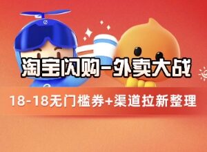 淘宝闪购外卖拉新项目实操 拉新渠道整理及完整打法拆解-雨叶虚拟资源网