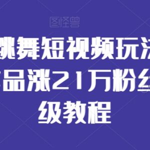 AI美女跳舞短视频玩法教程 26个作品涨21万粉实操指南-雨叶虚拟资源网