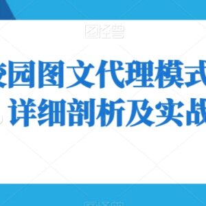 校园图文代理模式全拆解 低门槛副业月入8000+实操教学-雨叶虚拟资源网