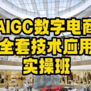 AIGC数字电商全套实操班教程 掌握AI数字人直播短视频运营技巧-雨叶虚拟资源网