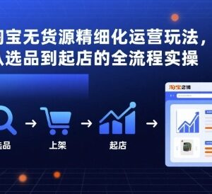 淘宝无货源精细化运营干货 从选品到起店全流程实操攻略-雨叶虚拟资源网