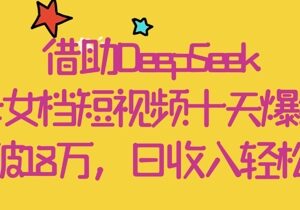 借助DeepSeek制作母女档治愈短视频 10天涨粉18万轻松获收益-雨叶虚拟资源网