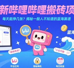 B站充电计划搬砖项目操作指南 千粉蓝海副业收益情况揭秘-雨叶虚拟资源网