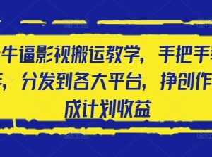 2025影视搬运实操教程 手把手教你多平台分发赚创作者分成收益-雨叶虚拟资源网