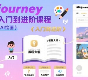 Midjourney零基础入门到进阶教程 从零掌握AI绘画实用技能-雨叶虚拟资源网