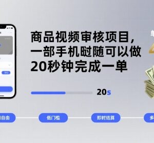 商品视频审核副业怎么做?手机可操作低门槛单量足收益稳定-雨叶虚拟资源网