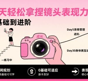 0基础小白30天提升镜头表现力 从入门到进阶系统教程-雨叶虚拟资源网