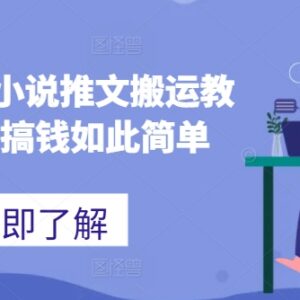 2024最新小说推文搬运教程 零基础副业增收实操入门指南-雨叶虚拟资源网