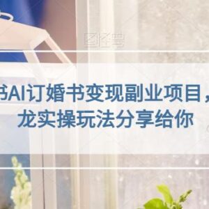 小红书AI订婚书定制变现副业 新手零门槛实操全玩法解析-雨叶虚拟资源网