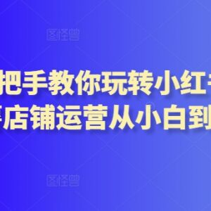 2024小红书店铺运营全流程教程 零基础新手从小白到精通指南-雨叶虚拟资源网