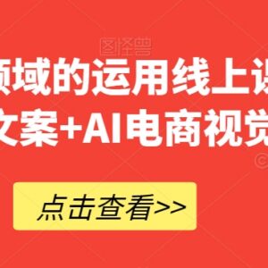 AI电商领域运用线上课程 涵盖AI电商文案及视觉制作全流程教学-雨叶虚拟资源网