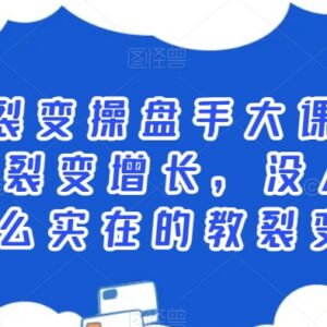 公众号裂变操盘全流程教程 从0到百万用户增长系统教学-雨叶虚拟资源网