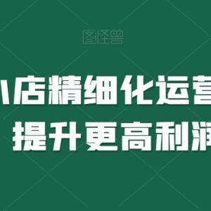 抖音小店精细化运营实操教程 全链路操作指导提升店铺利润-雨叶虚拟资源网