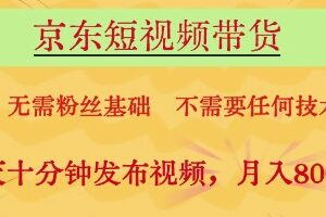 京东短视频带货实操攻略 零粉丝零技术低门槛副业增收方法-雨叶虚拟资源网
