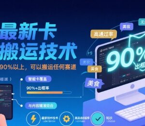快手最新卡模板搬运技术 90%高出框率支持全端多赛道使用-雨叶虚拟资源网