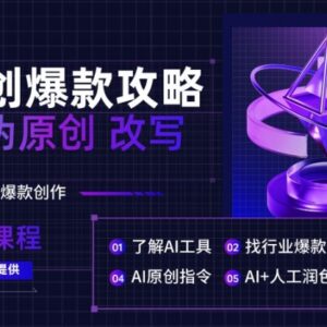 AI原创爆款文案创作攻略 伪原创洗稿改写实用技巧分享-雨叶虚拟资源网