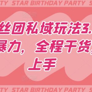 明星粉丝团私域玩法3.0拆解 低门槛稳定变现实操攻略-雨叶虚拟资源网