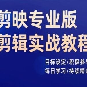 剪映专业版剪辑实战教程 从入门到进阶全场景实操指南-雨叶虚拟资源网