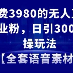无人直播精准引流创业粉实操教程 日引300+附全套语音素材-雨叶虚拟资源网