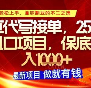 2025年AI代写接单副业实操指南 附操作方法与稳定接单渠道-雨叶虚拟资源网