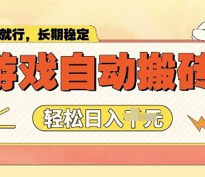老款游戏全自动打金搬砖项目 多号操作副业增收实操教程-雨叶虚拟资源网