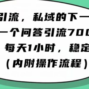 微信问一问引流实操教程 用AI每天1小时可日引百名精准创业粉-雨叶虚拟资源网