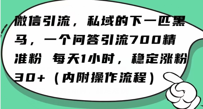 微信问一问引流实操教程 用AI每天1小时可日引百名精准创业粉
