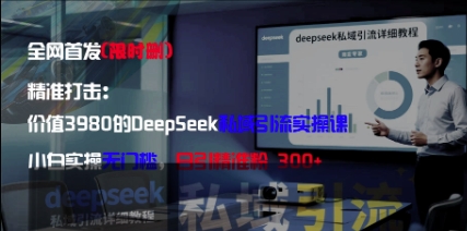 DeepSeek私域引流实操课 零基础新手零门槛可日引精准粉300+