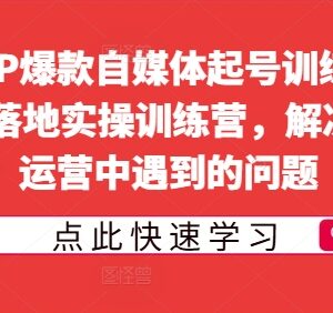14天女性IP自媒体起号实操训练营 解决运营全流程常见问题-雨叶虚拟资源网