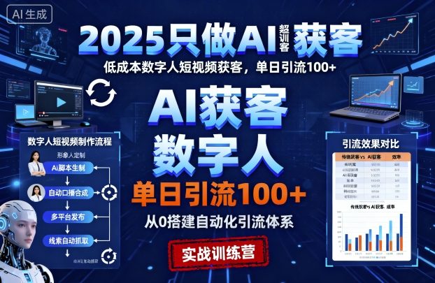 2025AI超级获客实训营 16天掌握低成本数字人引流获客技巧