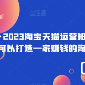 三刀2023淘宝天猫运营班 新手小白可学打造盈利店铺-雨叶虚拟资源网