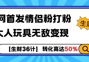 2024情侣粉引流搭配大人玩具赛道低门槛变现实操项目教程-雨叶虚拟资源网